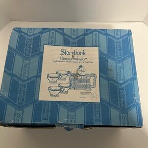 Vintage Dept 56 Storybook Collection Humpty Dumpty Nursery Rhyme Tea Set New